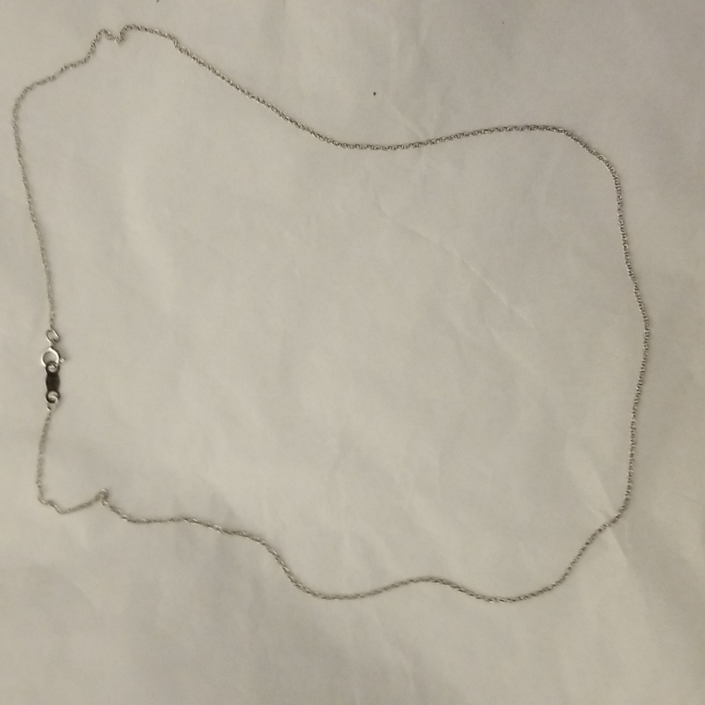 Vintage 14K White Gold Chain Link Necklace